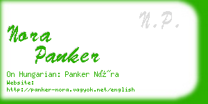 nora panker business card